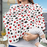 Red And Black Playing Card Suits Print Baby Seat Cover