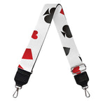 Red And Black Playing Card Suits Print Bag Strap