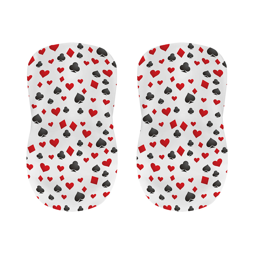 Red And Black Playing Card Suits Print Bar Stool Covers