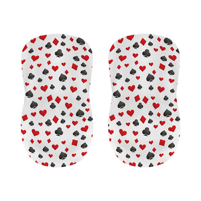 Red And Black Playing Card Suits Print Bar Stool Covers