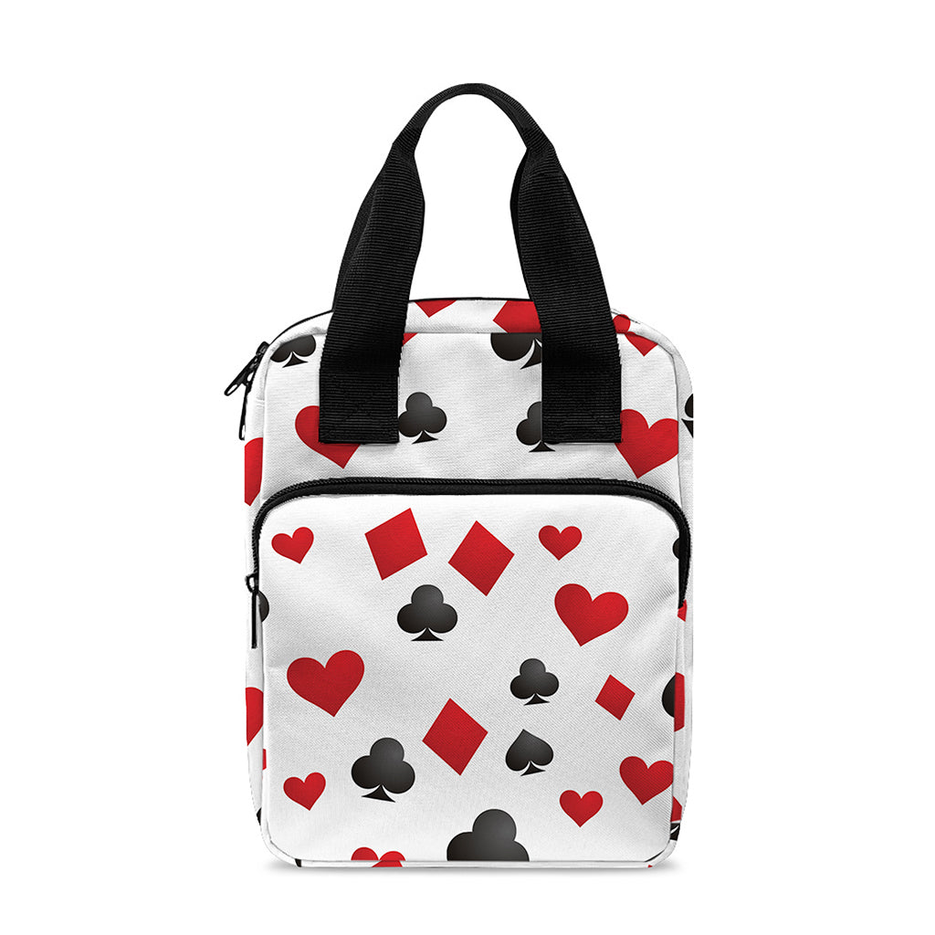 Red And Black Playing Card Suits Print Bible Tote Bag