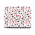 Red And Black Playing Card Suits Print Bifold Wallet