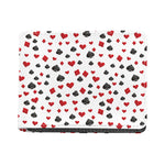 Red And Black Playing Card Suits Print Bifold Wallet