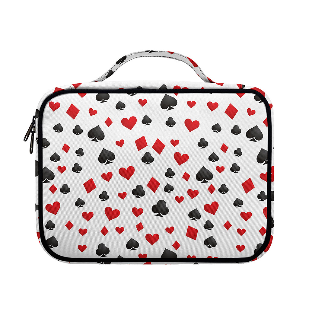 Red And Black Playing Card Suits Print Briefcase Bible Bag