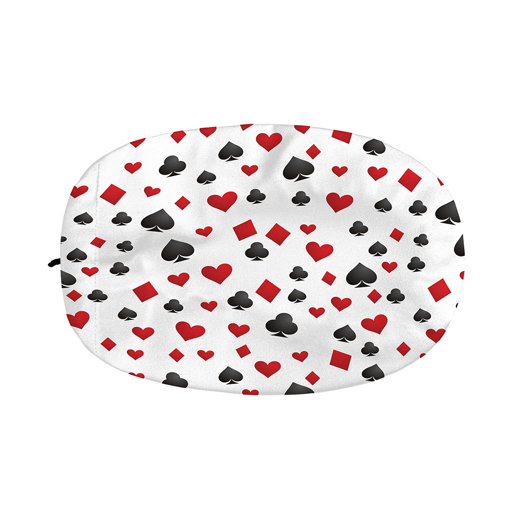 Red And Black Playing Card Suits Print Car Side Mirror Covers