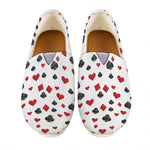 Red And Black Playing Card Suits Print Casual Shoes