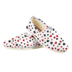 Red And Black Playing Card Suits Print Casual Shoes