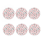 Red And Black Playing Card Suits Print Coaster Set