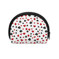 Red And Black Playing Card Suits Print Coin Purse