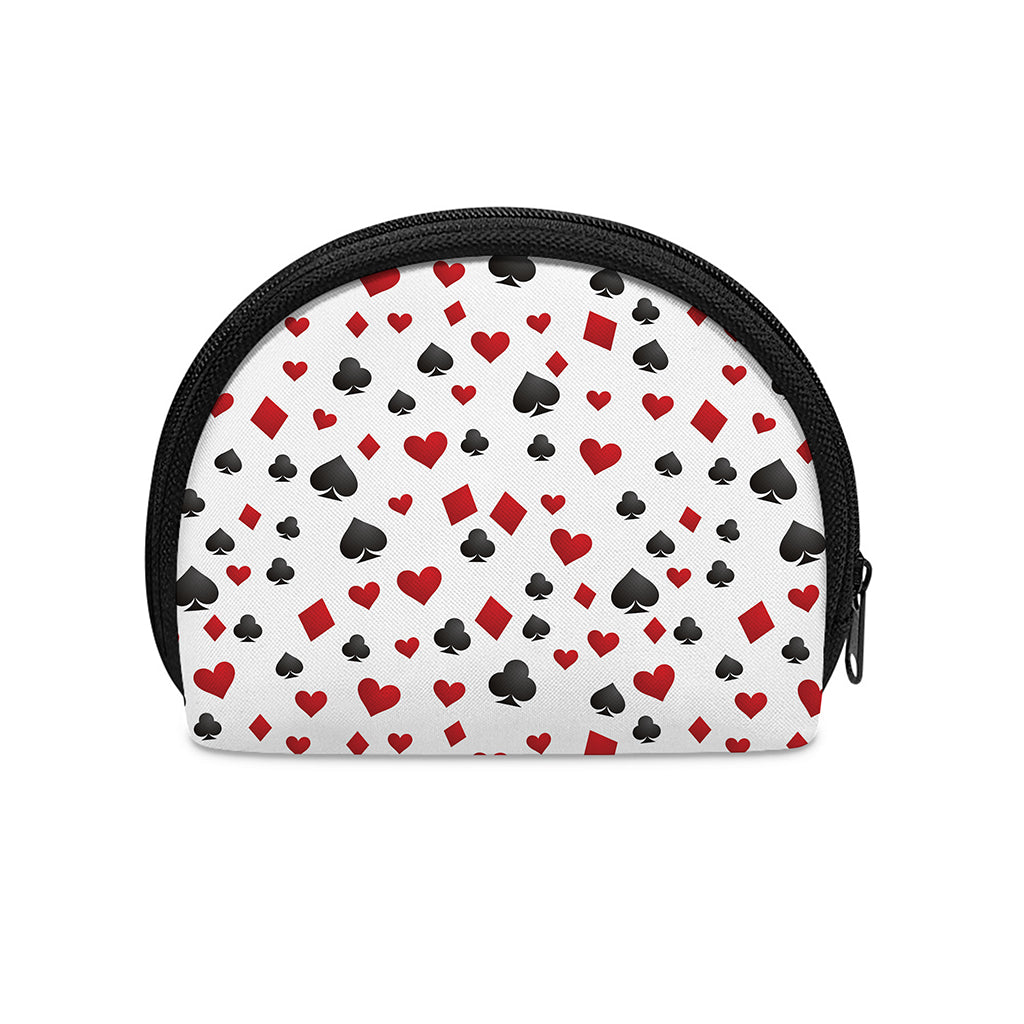 Red And Black Playing Card Suits Print Coin Purse