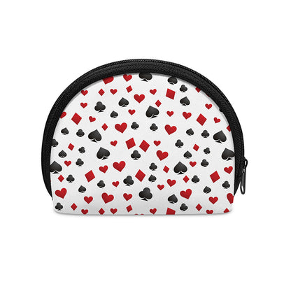 Red And Black Playing Card Suits Print Coin Purse