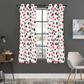 Red And Black Playing Card Suits Print Grommet Curtain Panels