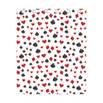 Red And Black Playing Card Suits Print Curtain