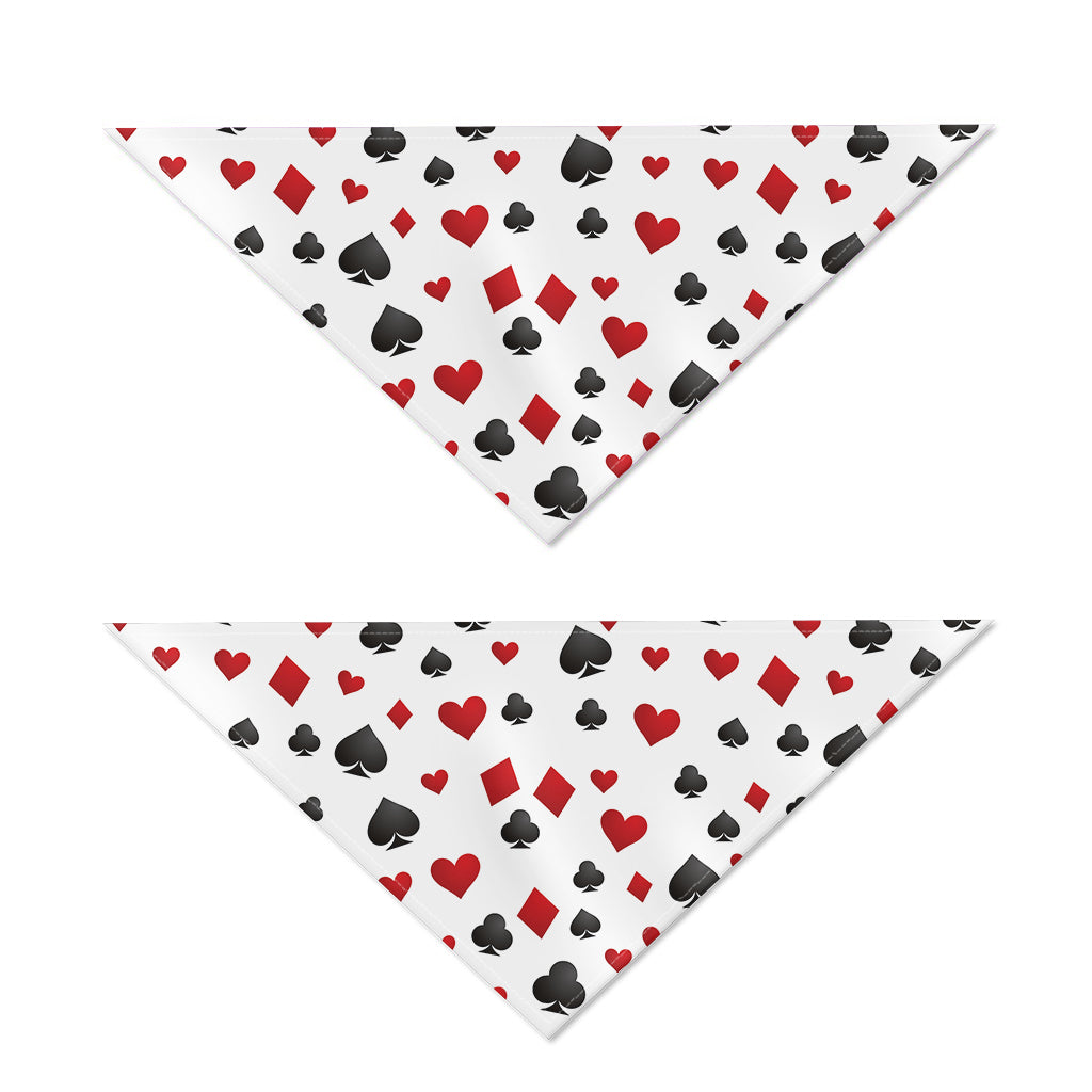 Red And Black Playing Card Suits Print Dog Bandana