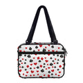 Red And Black Playing Card Suits Print Double Strap Bible Bag