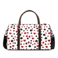 Red And Black Playing Card Suits Print Duffel Bag