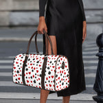 Red And Black Playing Card Suits Print Duffle Bag