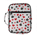 Red And Black Playing Card Suits Print Front Pocket Bible Bag