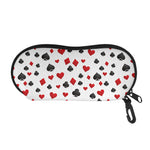 Red And Black Playing Card Suits Print Glasses Case