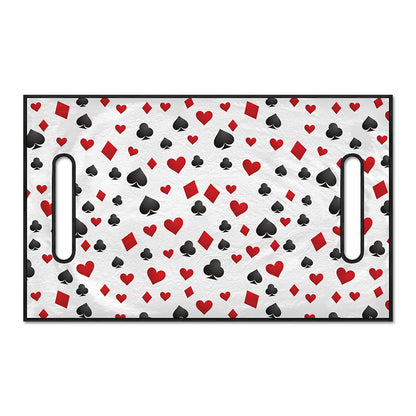 Red And Black Playing Card Suits Print Golf Cart Seat Cover