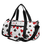 Red And Black Playing Card Suits Print Gym Bag