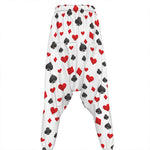 Red And Black Playing Card Suits Print Hammer Pants