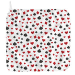 Red And Black Playing Card Suits Print Hand Towel