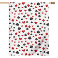 Red And Black Playing Card Suits Print House Flag