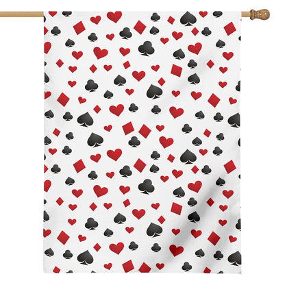 Red And Black Playing Card Suits Print House Flag