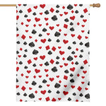 Red And Black Playing Card Suits Print House Flag