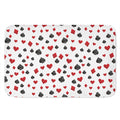 Red And Black Playing Card Suits Print Indoor Door Mat
