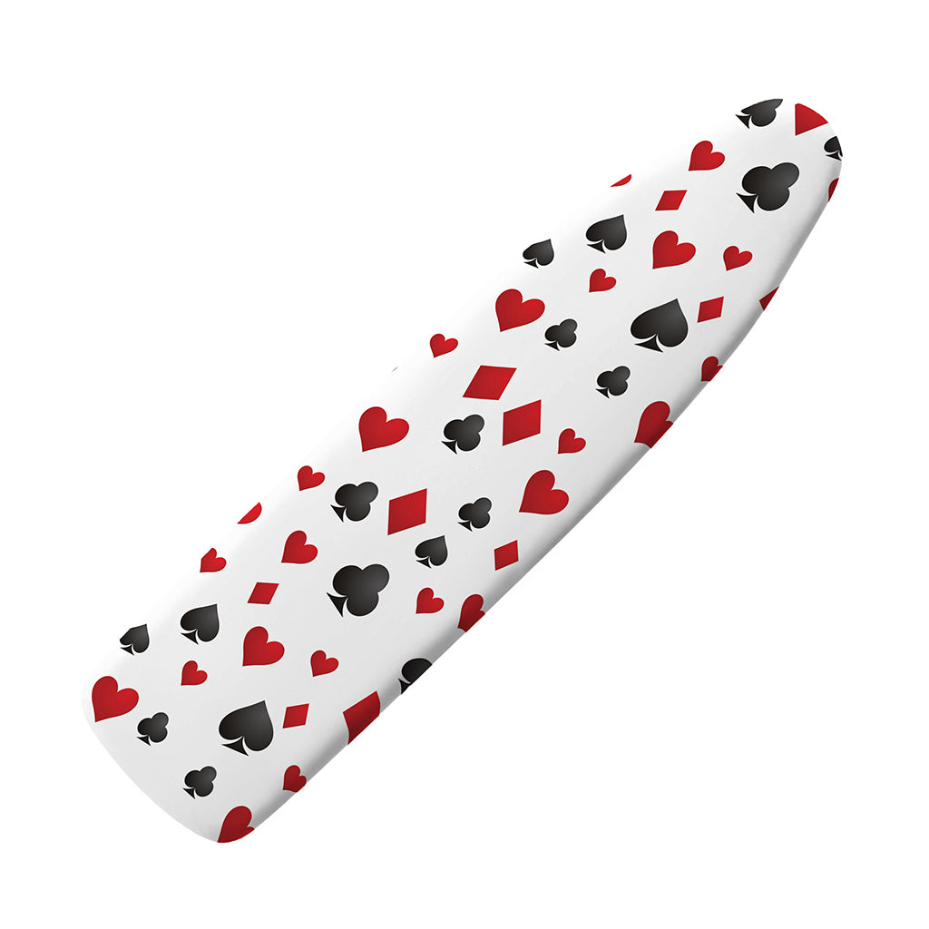 Red And Black Playing Card Suits Print Ironing Board Cover