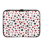 Red And Black Playing Card Suits Print Laptop Sleeve