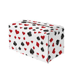 Red And Black Playing Card Suits Print Leather Tissue Box Cover