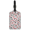 Red And Black Playing Card Suits Print Luggage Tag