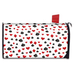 Red And Black Playing Card Suits Print Mailbox Cover