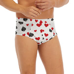 Red And Black Playing Card Suits Print Men's Briefs