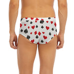 Red And Black Playing Card Suits Print Men's Briefs