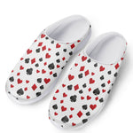 Red And Black Playing Card Suits Print Mesh Casual Shoes
