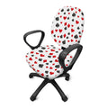 Red And Black Playing Card Suits Print Office Chair Cover