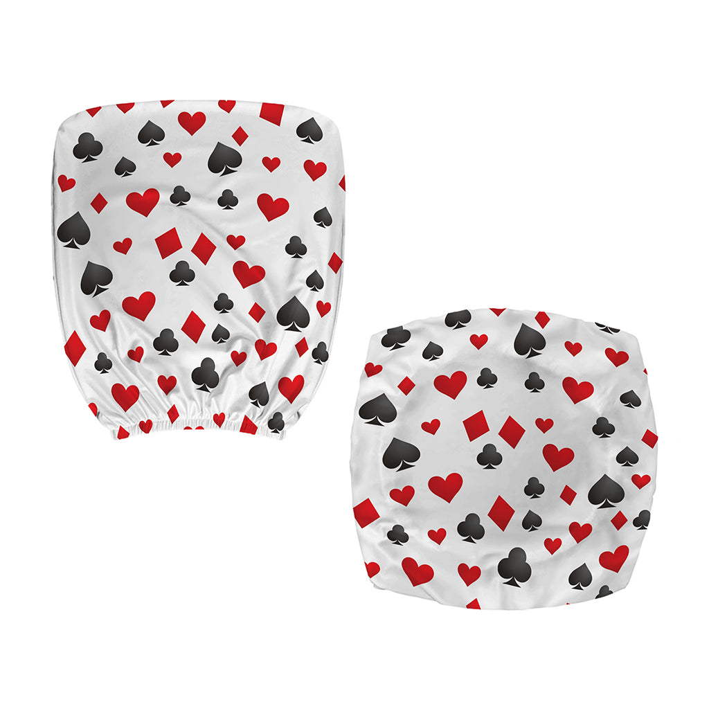 Red And Black Playing Card Suits Print Office Chair Cover
