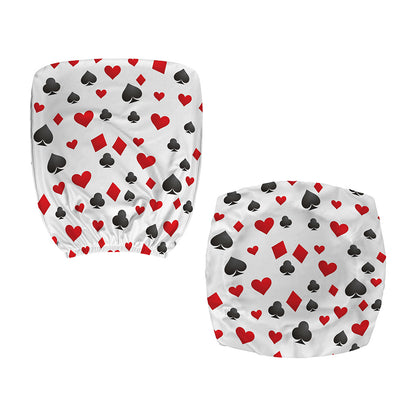 Red And Black Playing Card Suits Print Office Chair Cover
