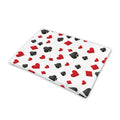 Red And Black Playing Card Suits Print Pet Cooling Mat Cover
