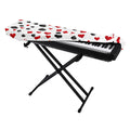 Red And Black Playing Card Suits Print Piano Keyboard Cover
