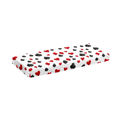 Red And Black Playing Card Suits Print Piano Keyboard Cover