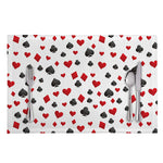 Red And Black Playing Card Suits Print Placemat