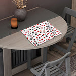 Red And Black Playing Card Suits Print Placemat