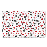 Red And Black Playing Card Suits Print Polyester Doormat