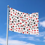 Red And Black Playing Card Suits Print Polyester Flag