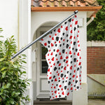 Red And Black Playing Card Suits Print Polyester Flag